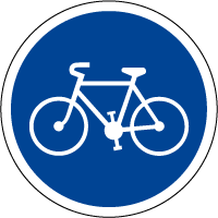 B22a Panneau obligation piste cyclable