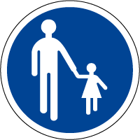 B22b Panneau obligation chemin piétons