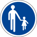 B22b Panneau obligation chemin piétons