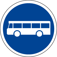 B27a Panneau obligation voie bus