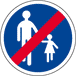 B41 Panneau fin obligation chemin piétons
