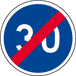Panneau fin obligation vitesse minimale 