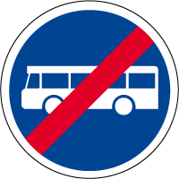 Panneau fin obligation voie bus