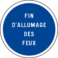 B49 Panneau fin obligation