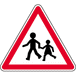Panneau routier attention enfants A13a